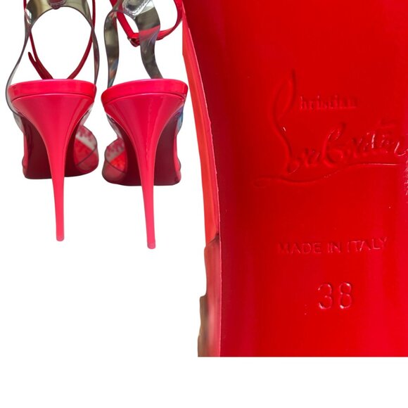 Authentic‎ Christian Louboutin Hot Pink Spiked Stilettos Pumps sz. 8/38 NEW - Picture 8 of 9